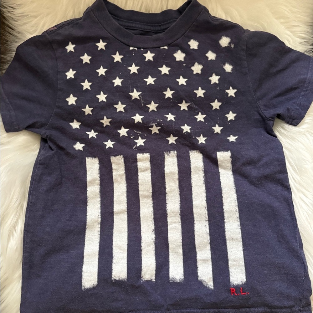 Polo by Ralph Lauren Navy Blue Stars & Stripes Graphic Tee